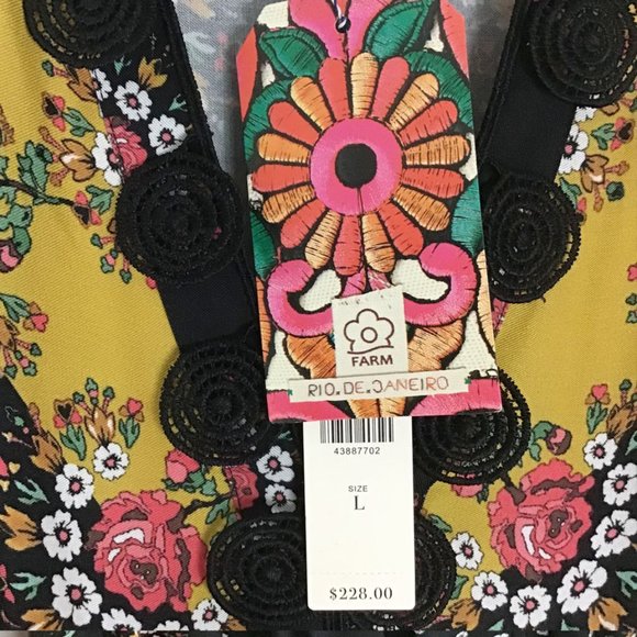 Farm Rio X Anthropologie Floral Blocked Long Sleeve Maxi Dress - Picture 15 of 16